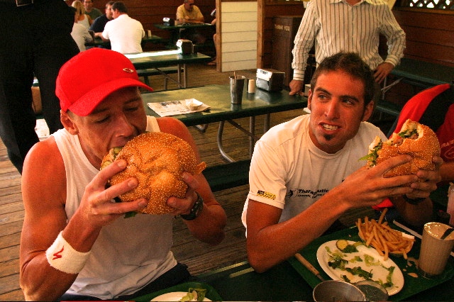 Conrad Stoltz Matt Lieto burger eating contest