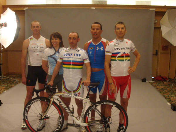 Conrad Stoltz Caveman (XTERRA), Rebecca Rusch (24hr), Paolo Bettini (Road), Chris McCormack (Ironman), Christophe Sauser (Mountainbike)