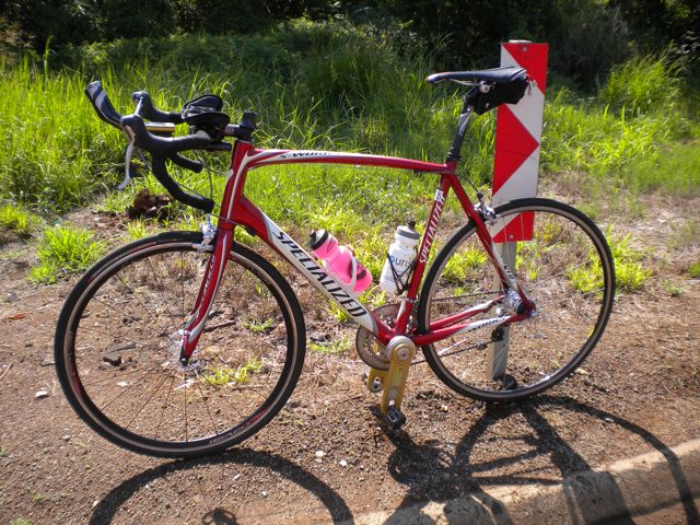 Conrad Stoltz Specialized Tarmac with Power Cranks and TT set-up