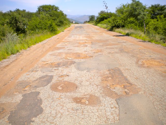 Conrad Stoltz South Africa training. Pot holes