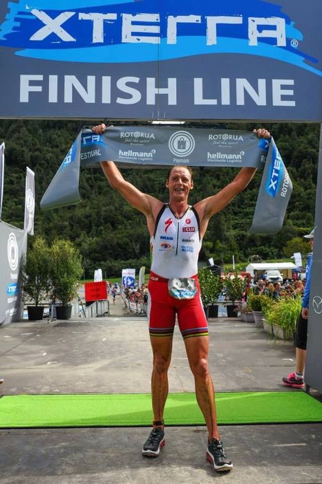 Conrad Stoltz Caveman XTERRA New Zealand Rotorua hoka one one rapa nui, Specialized, suunto, clif bar,