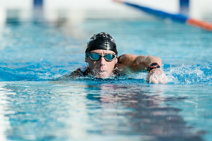 Conrad Stoltz caveman swimming 30 minute swim workout Blue