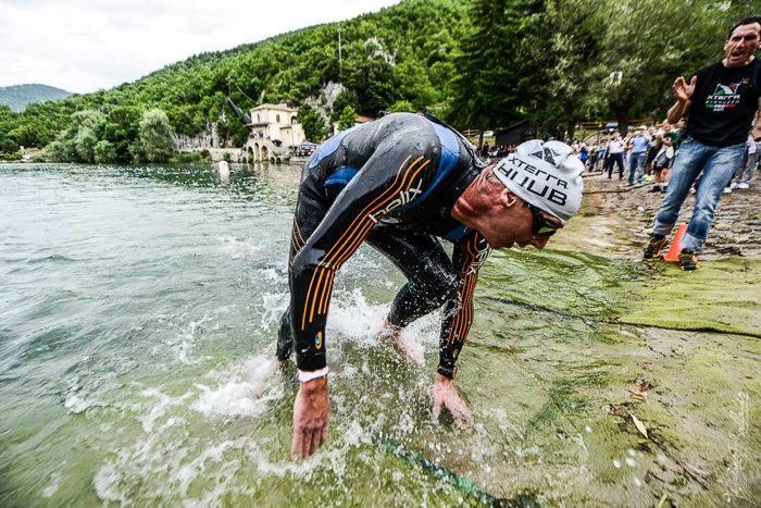 Conrad Stoltz Caveman XTERRA Italy 2014 Swim exit BlueSeventy