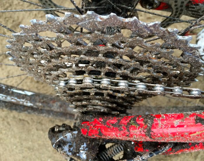 Conrad Stoltz Caveman XTERRA Denmark 2014 Squirt Chain Lube wet conditions sandy chain