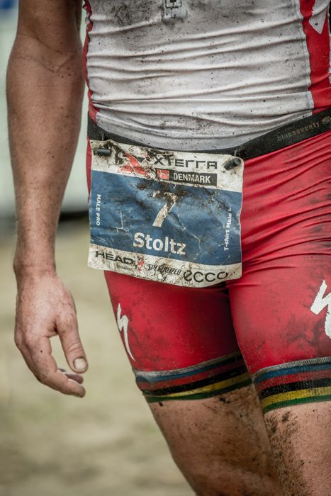 Conrad Stoltz Caveman XTERRA Denmark Specialized, Suunto, Hoka, ClifBar race number