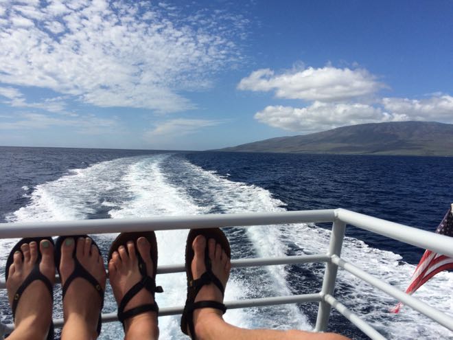 Conrad Stoltz Caveman TriLanai PrincessHotstuff Lanai Ferry ride