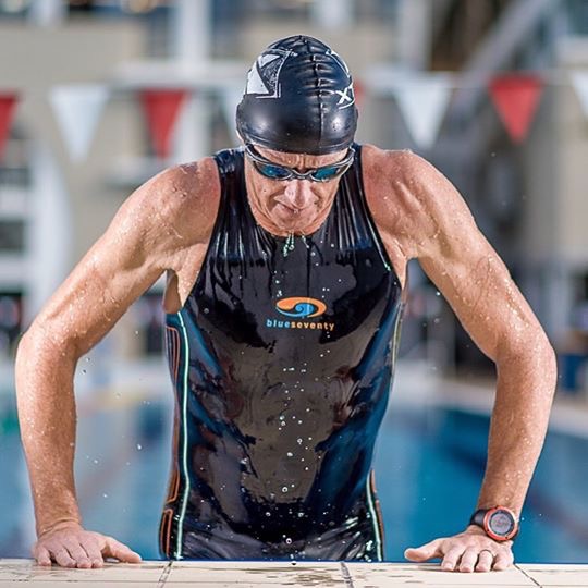 Conrad Stoltz swimming Suunto Blueseventy